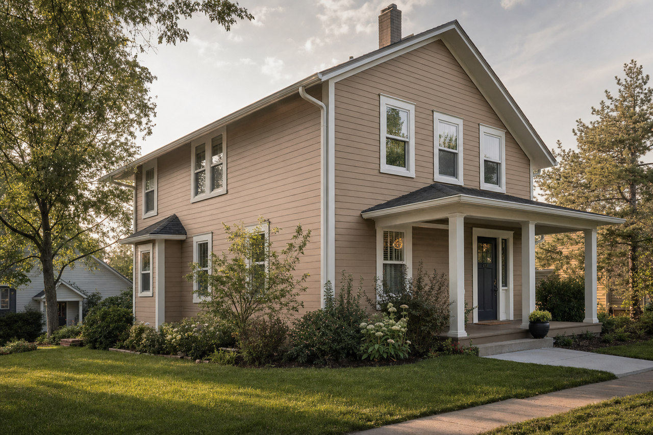 Coriander by Benjamin Moore on exterior