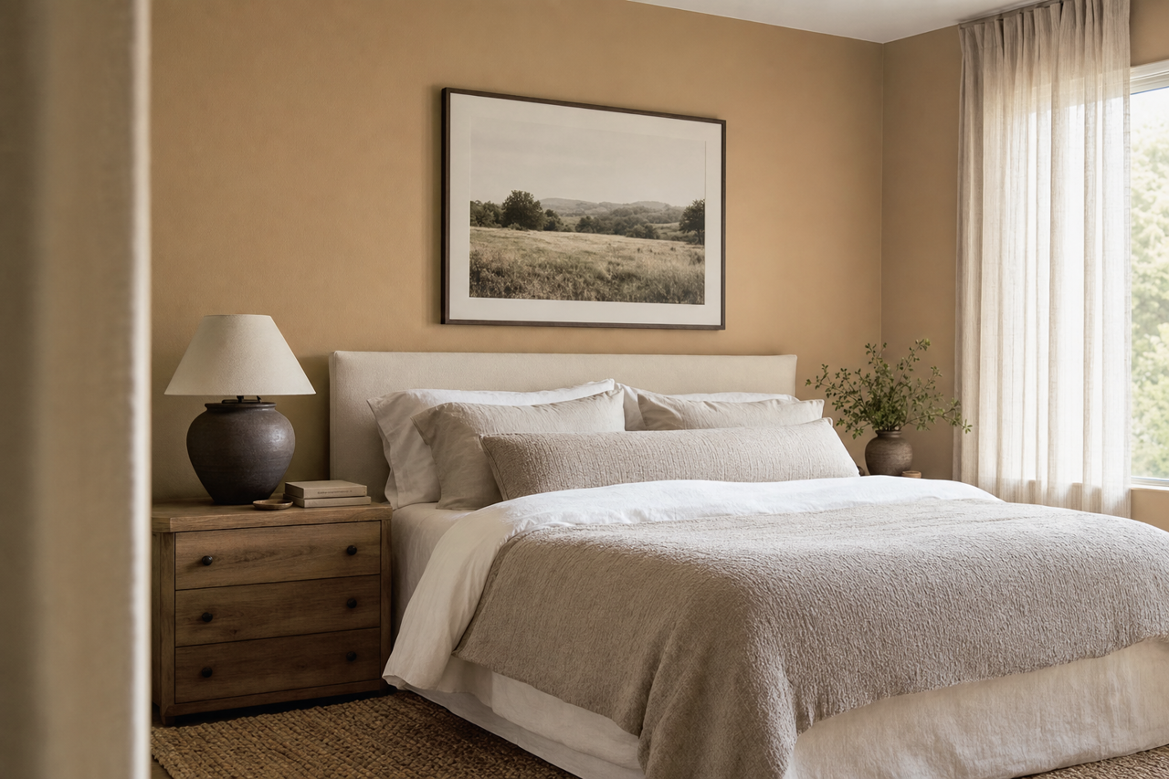 Coriander by Benjamin Moore on interiors