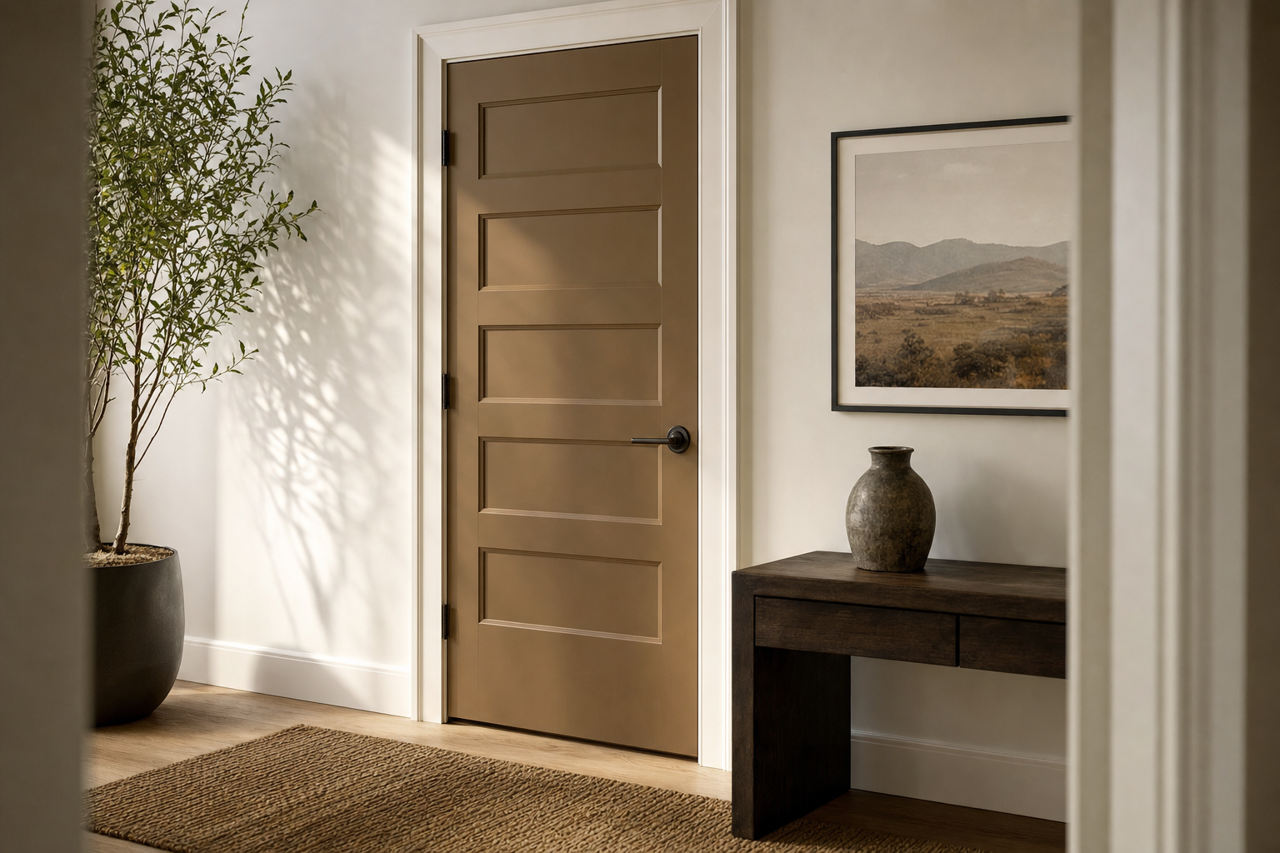 Tamarind by Benjamin Moore on interior-doors