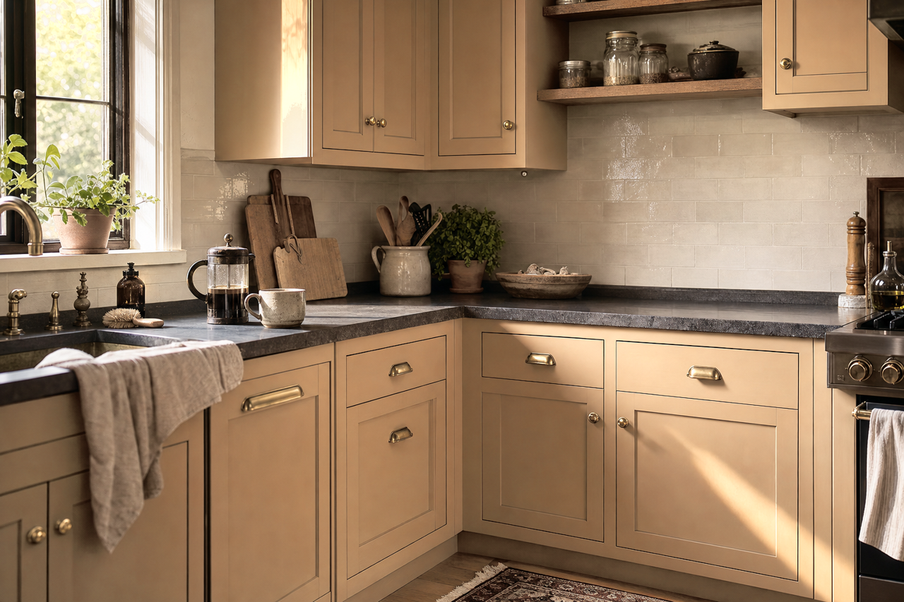 Morrel by Benjamin Moore on cabinets