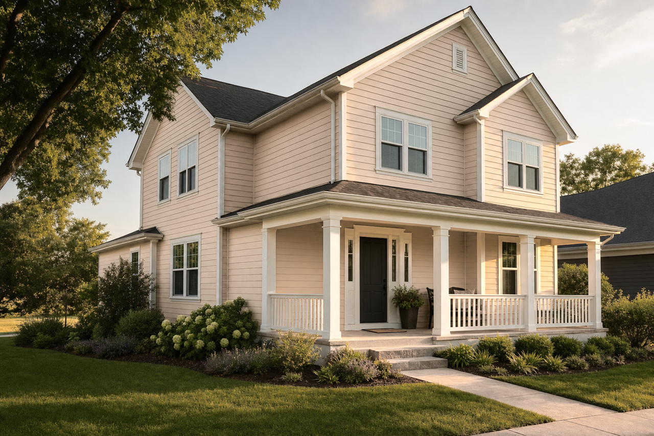 Truffle by Benjamin Moore on exterior