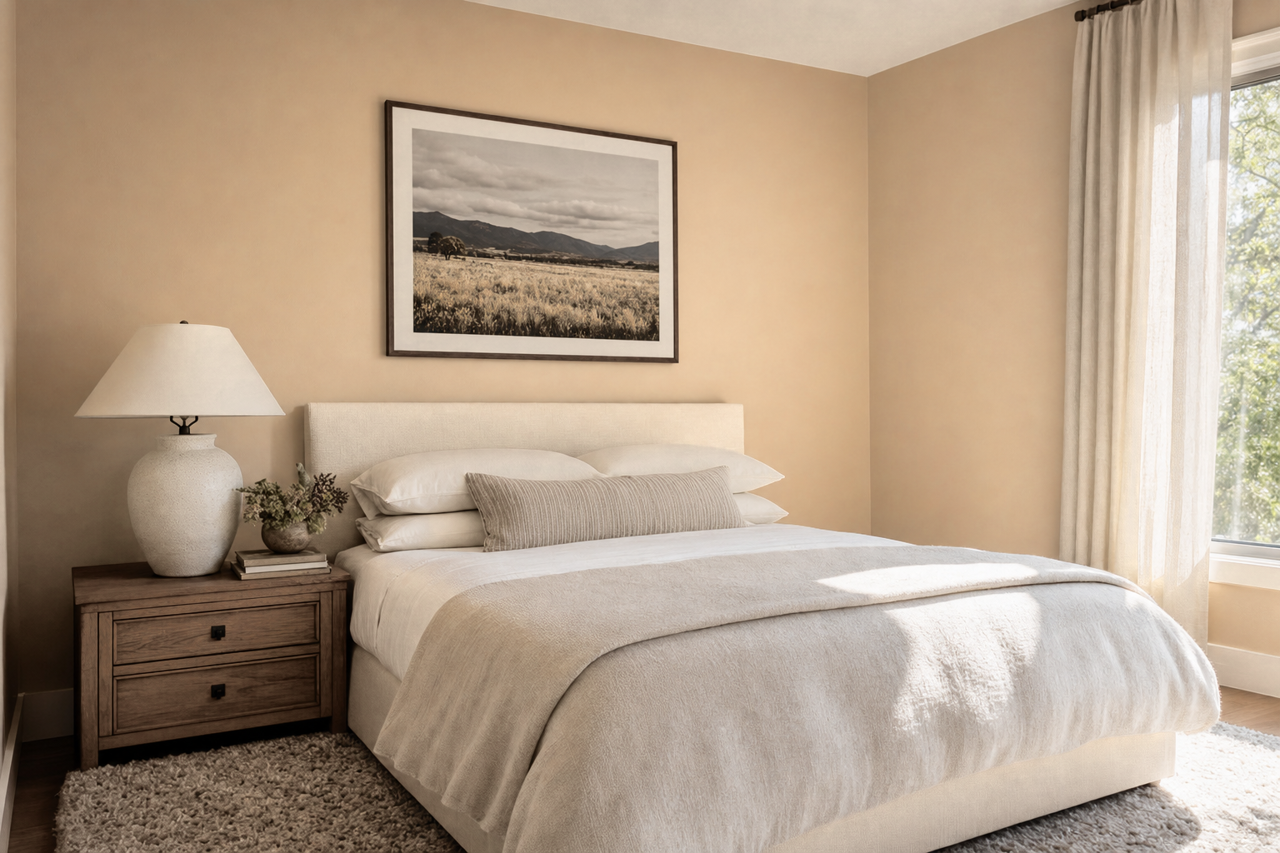 Truffle by Benjamin Moore on interiors