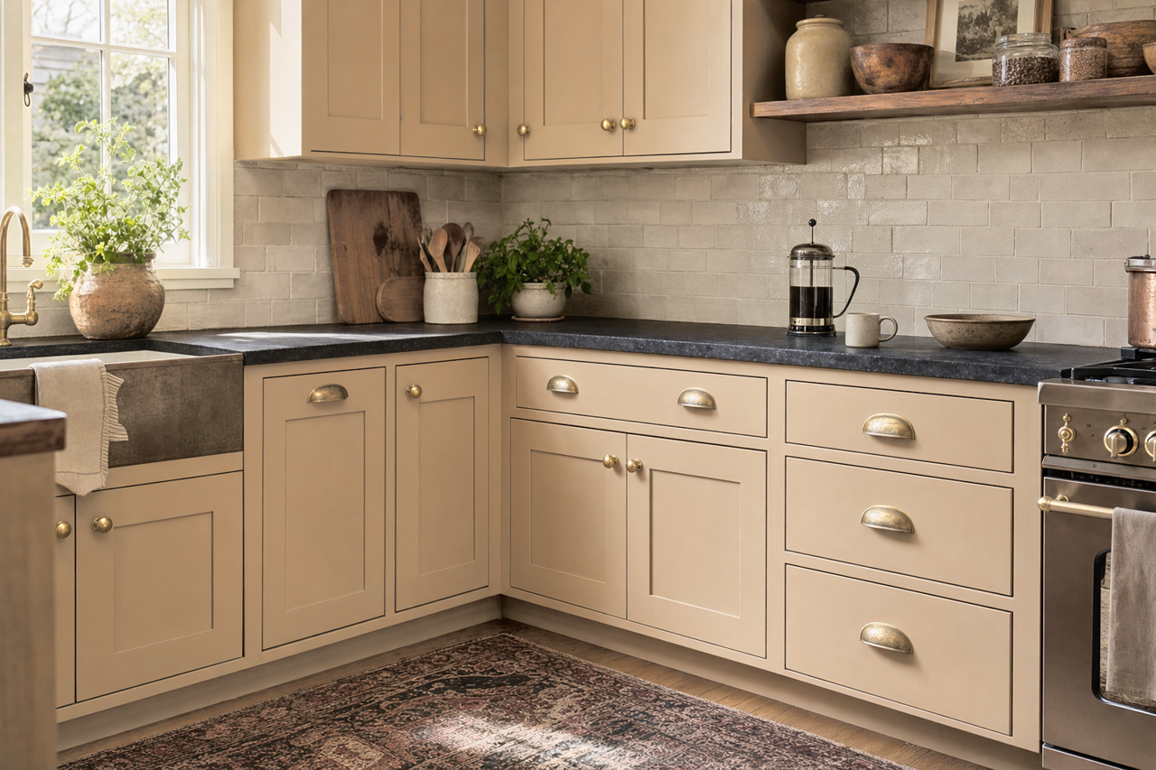 Interlude by Benjamin Moore on cabinets