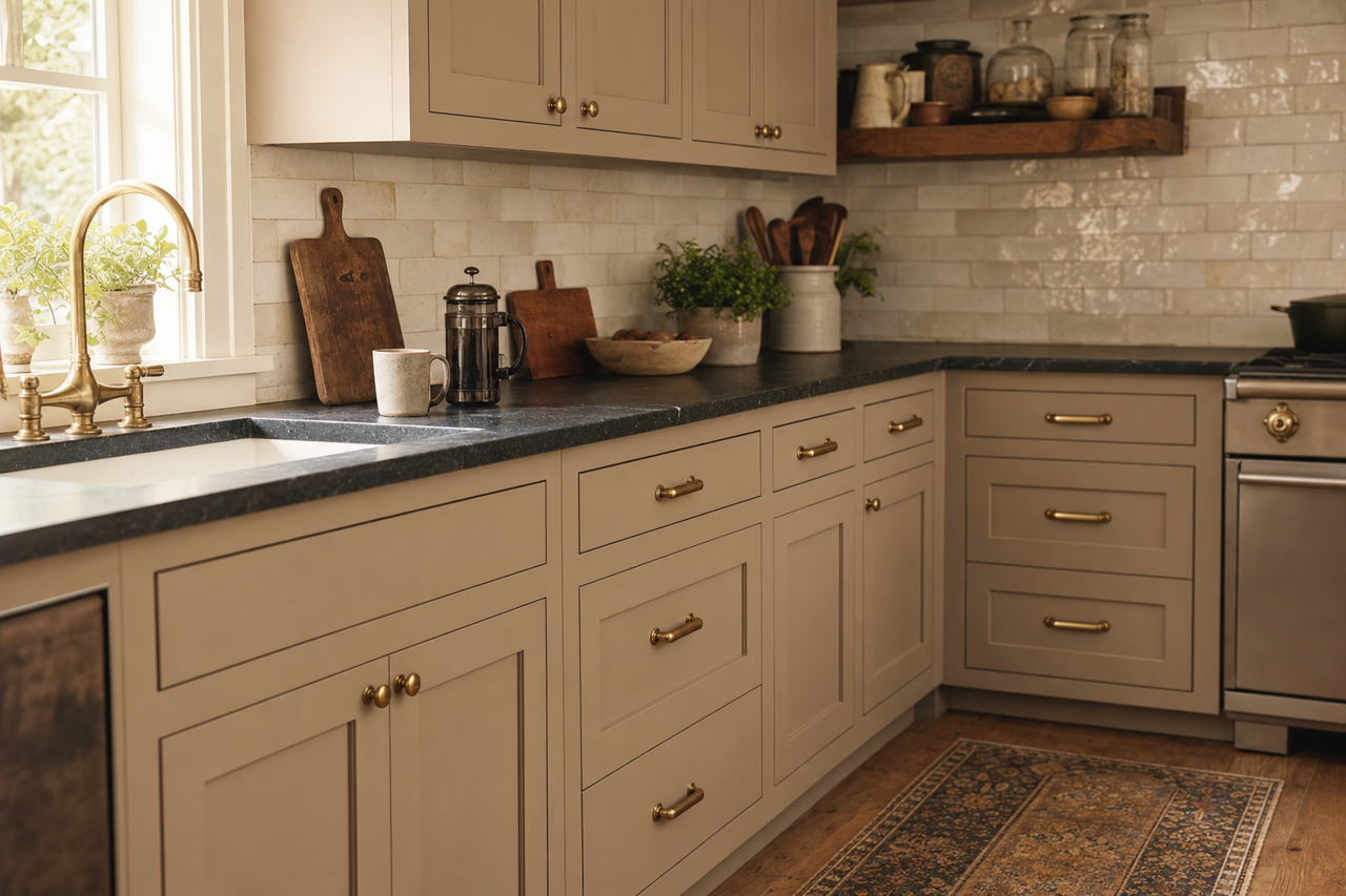 Weimaraner by Benjamin Moore on cabinets