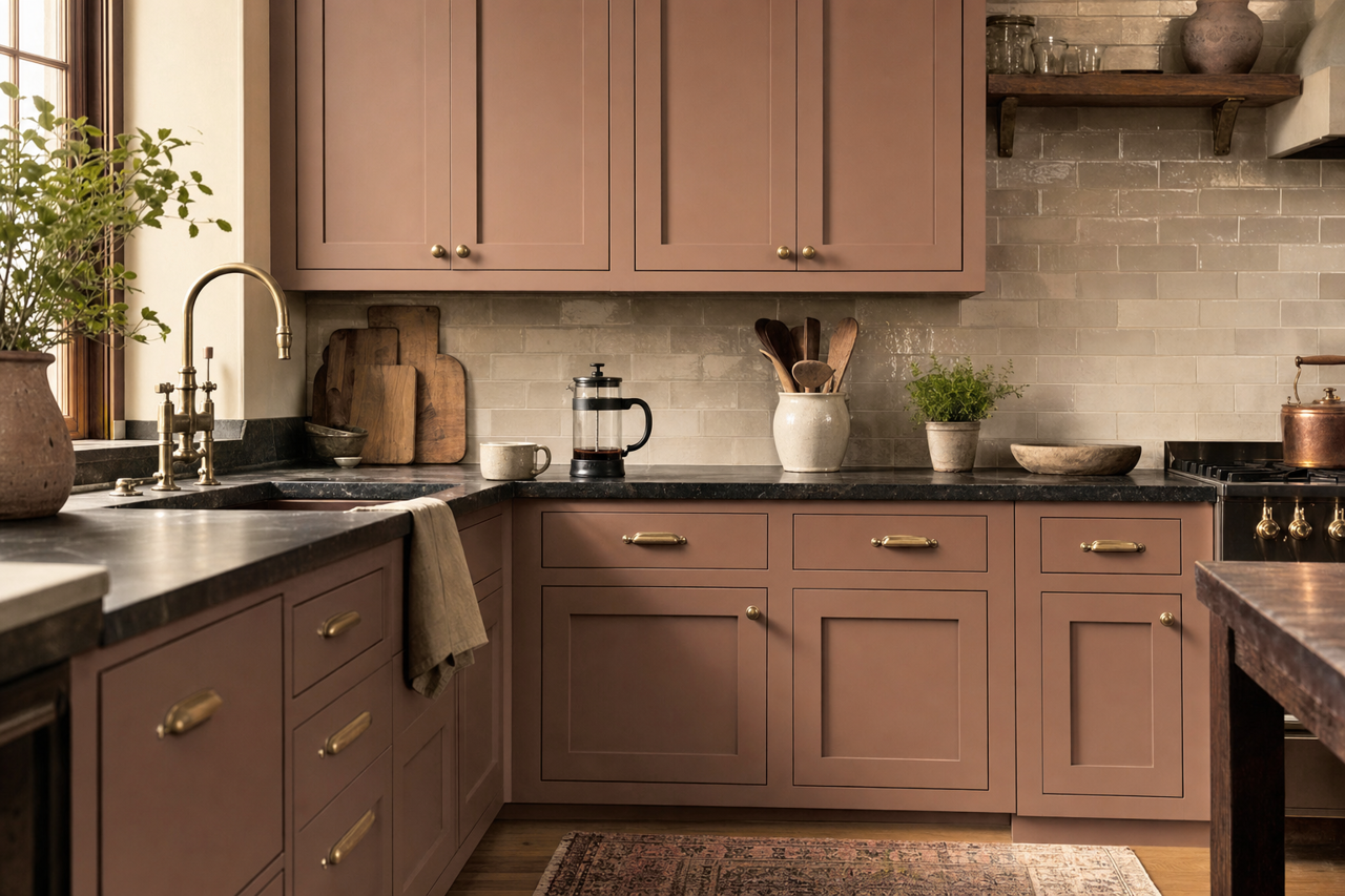Carob by Benjamin Moore on cabinets