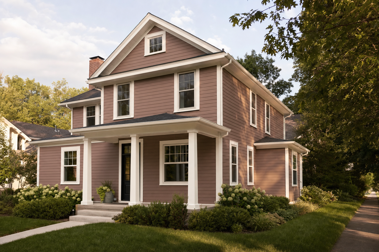 Carob by Benjamin Moore on exterior
