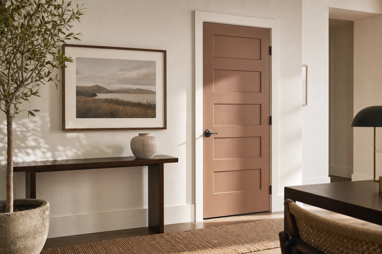 Carob by Benjamin Moore on interior-doors