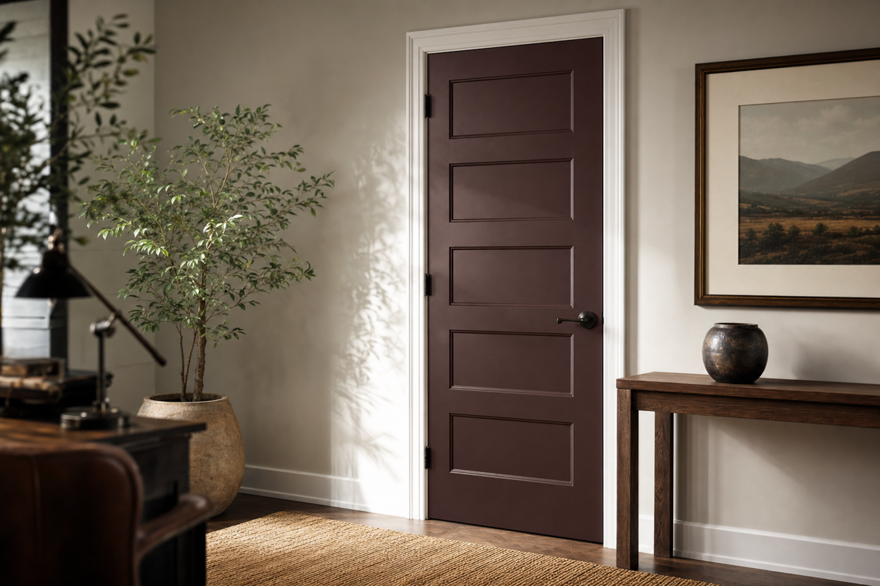 Wenge by Benjamin Moore on interior-doors