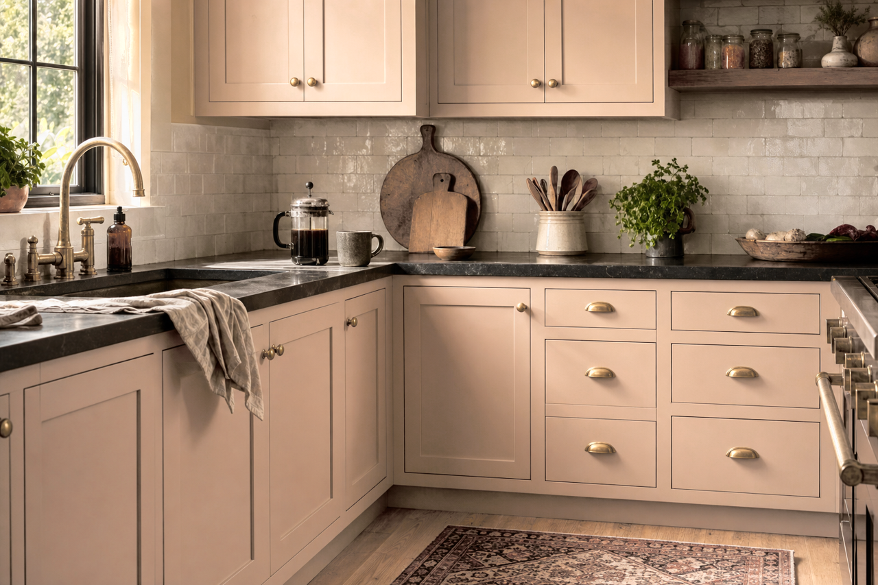 Venetian by Benjamin Moore on cabinets