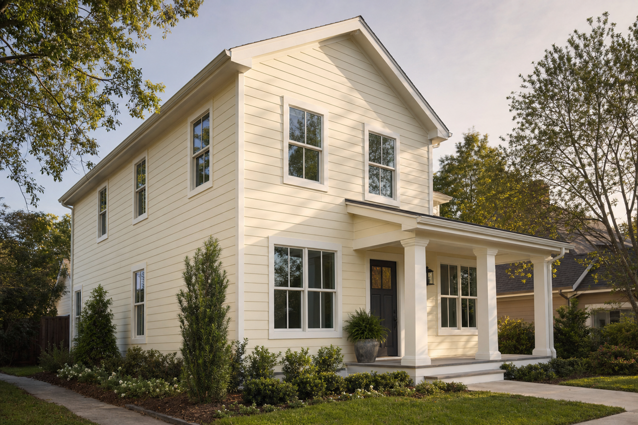 Mascarpone by Benjamin Moore on exterior
