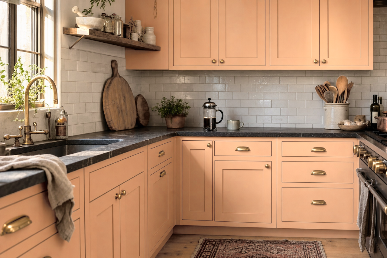 Milk by Benjamin Moore on cabinets