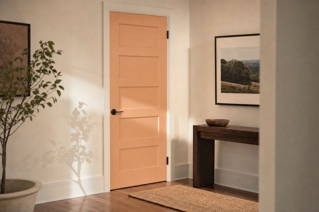 Milk by Benjamin Moore on interior-doors