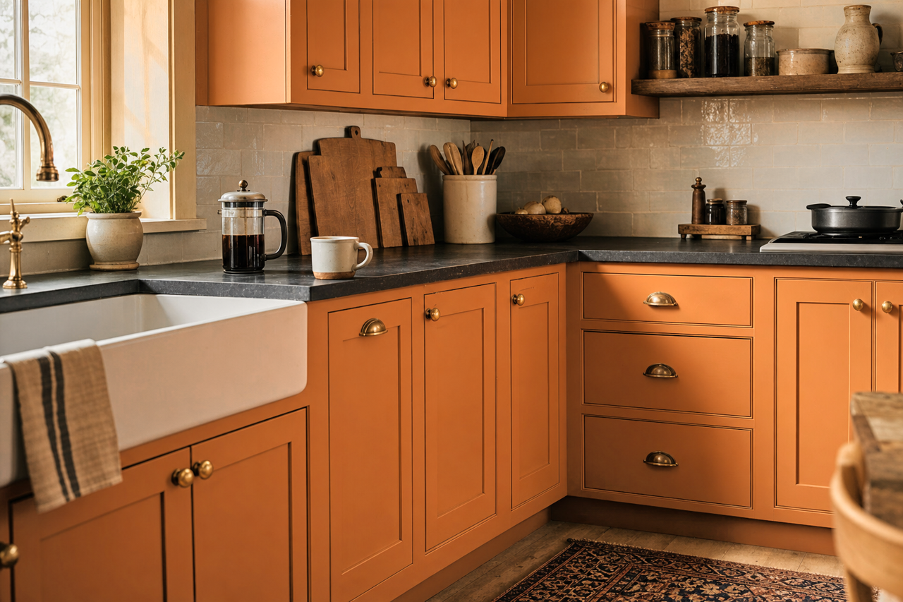 Buttered by Benjamin Moore on cabinets