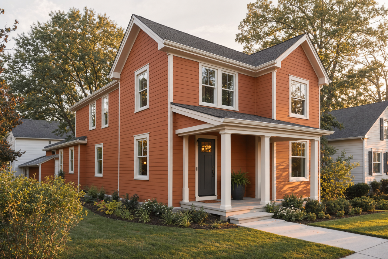 Warmed by Benjamin Moore on exterior
