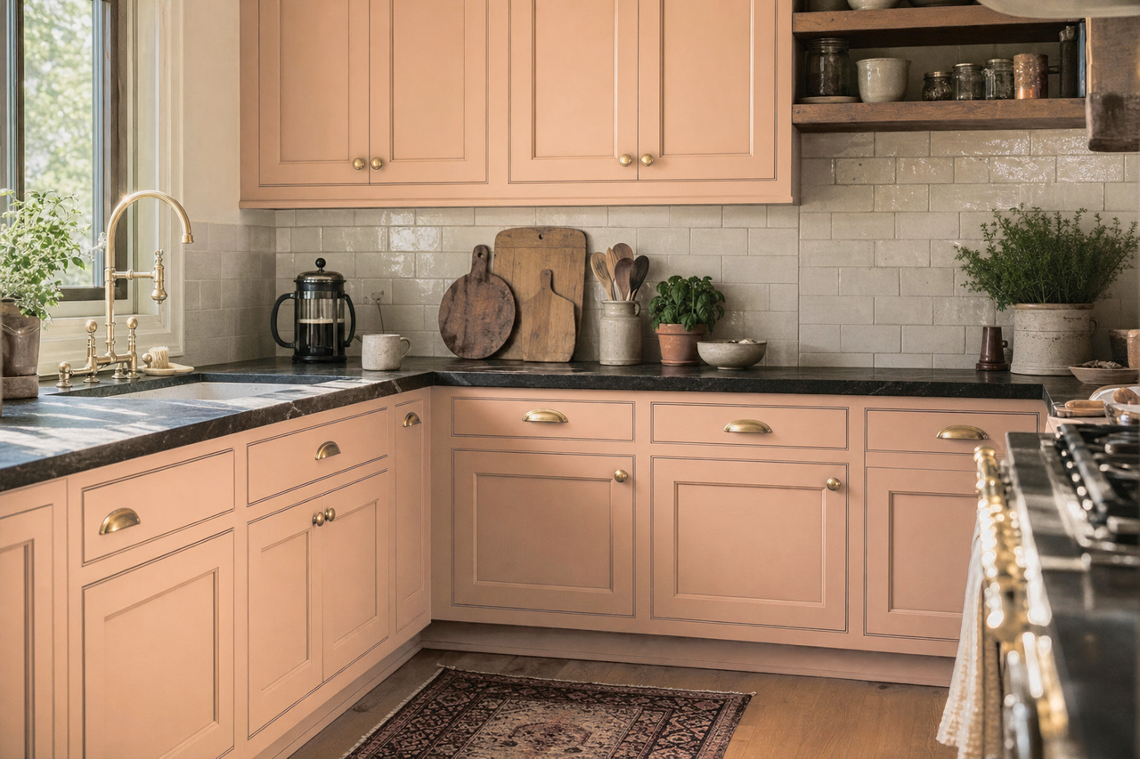 Ipanema by Benjamin Moore on cabinets