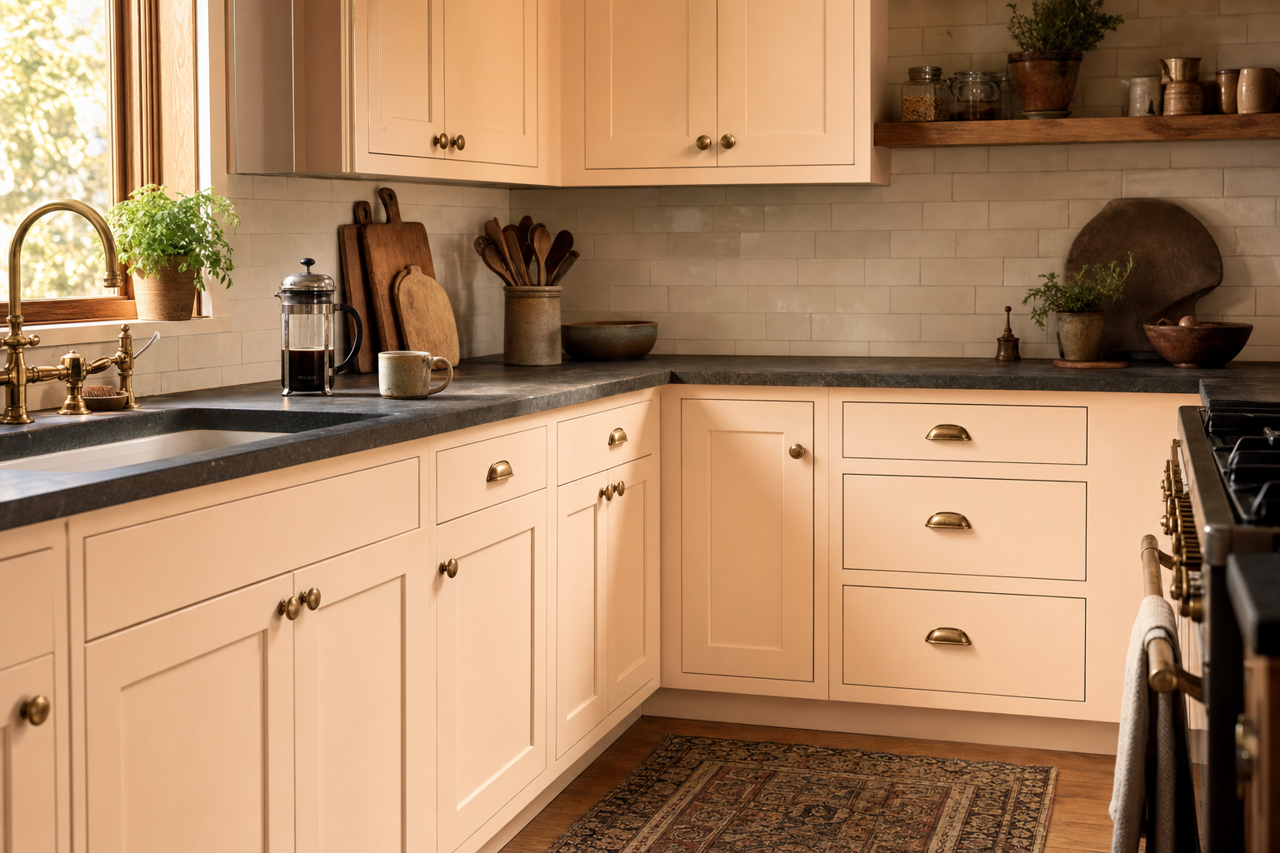 Head by Benjamin Moore on cabinets