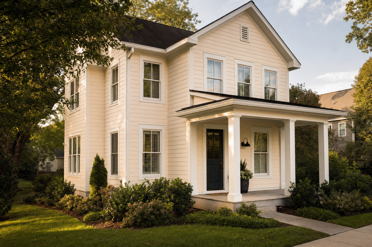Fondant by Benjamin Moore on exterior