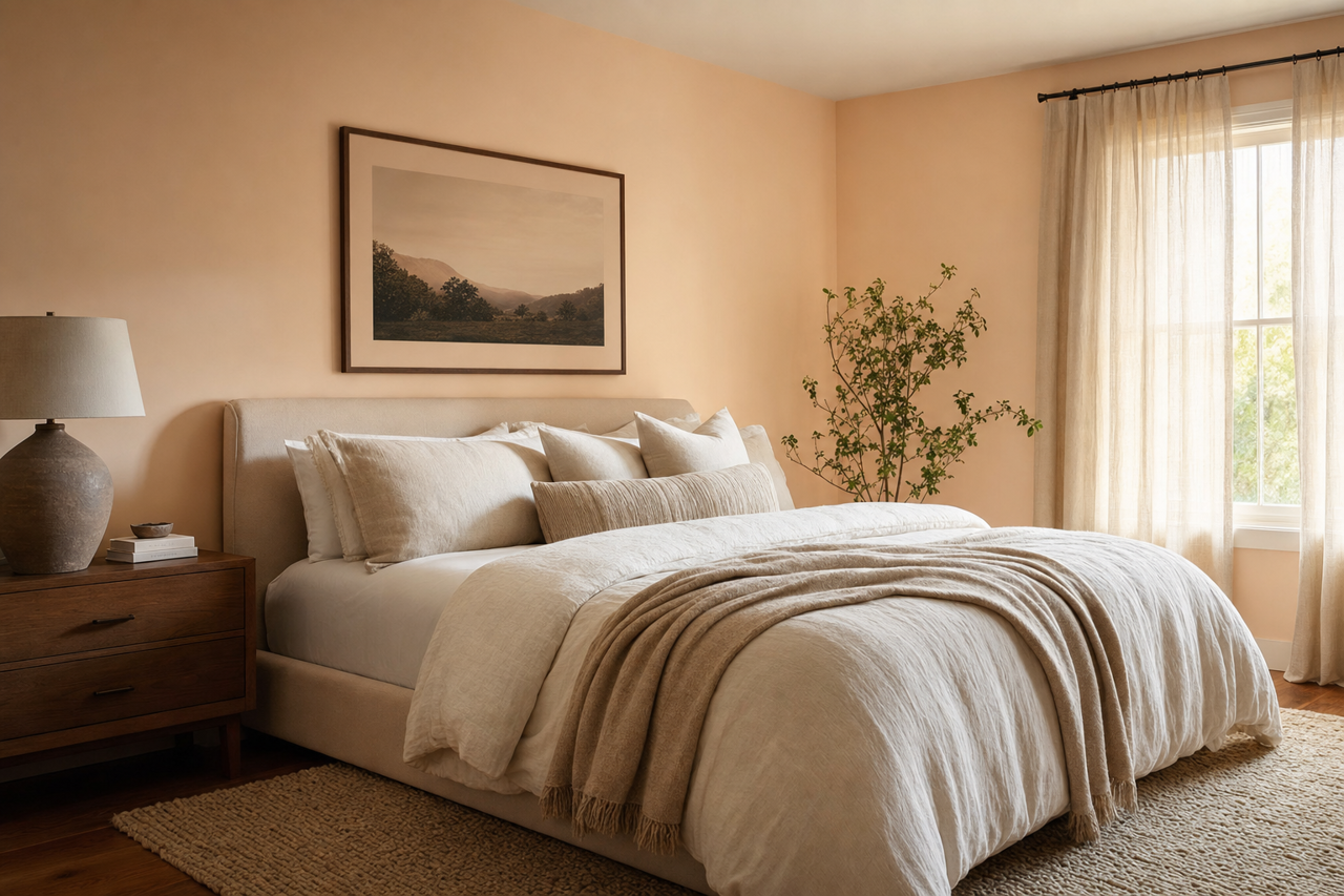 Fondant by Benjamin Moore on interiors