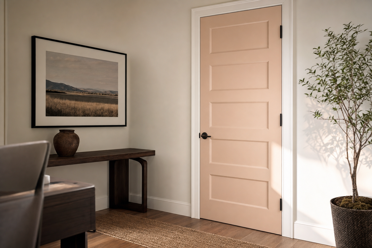 Charmeuse by Benjamin Moore on interior-doors