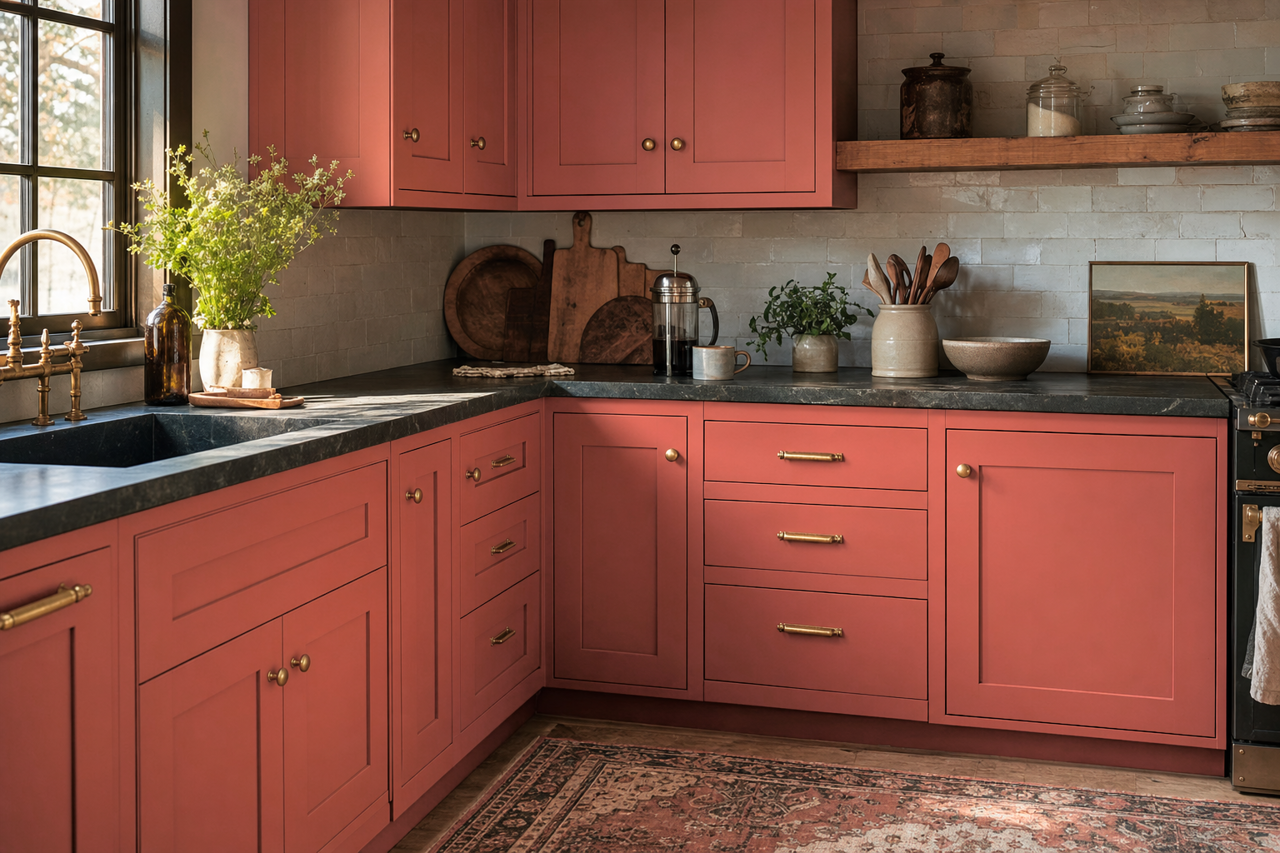 Moroccan by Benjamin Moore on cabinets