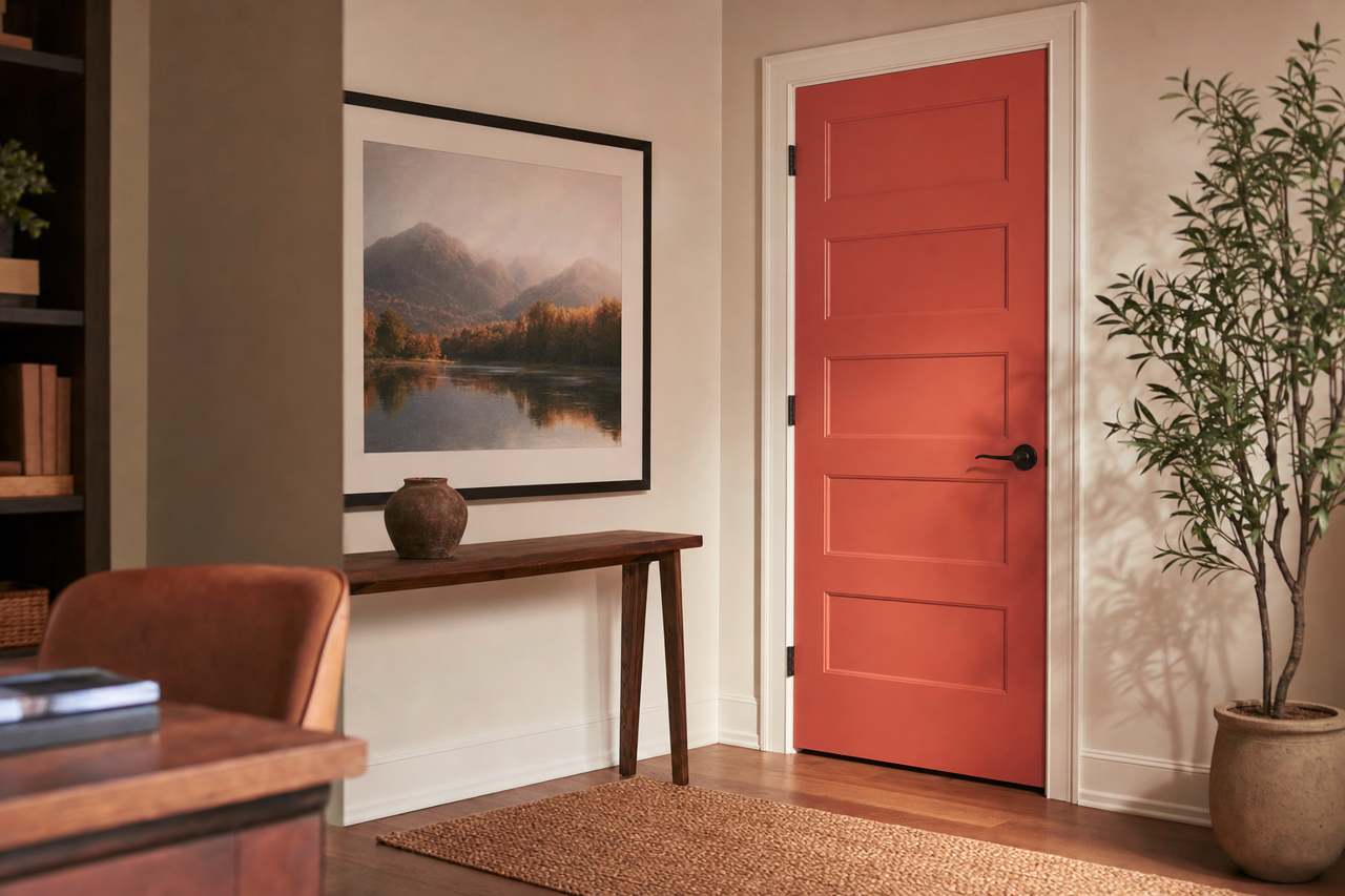 Moroccan by Benjamin Moore on interior-doors