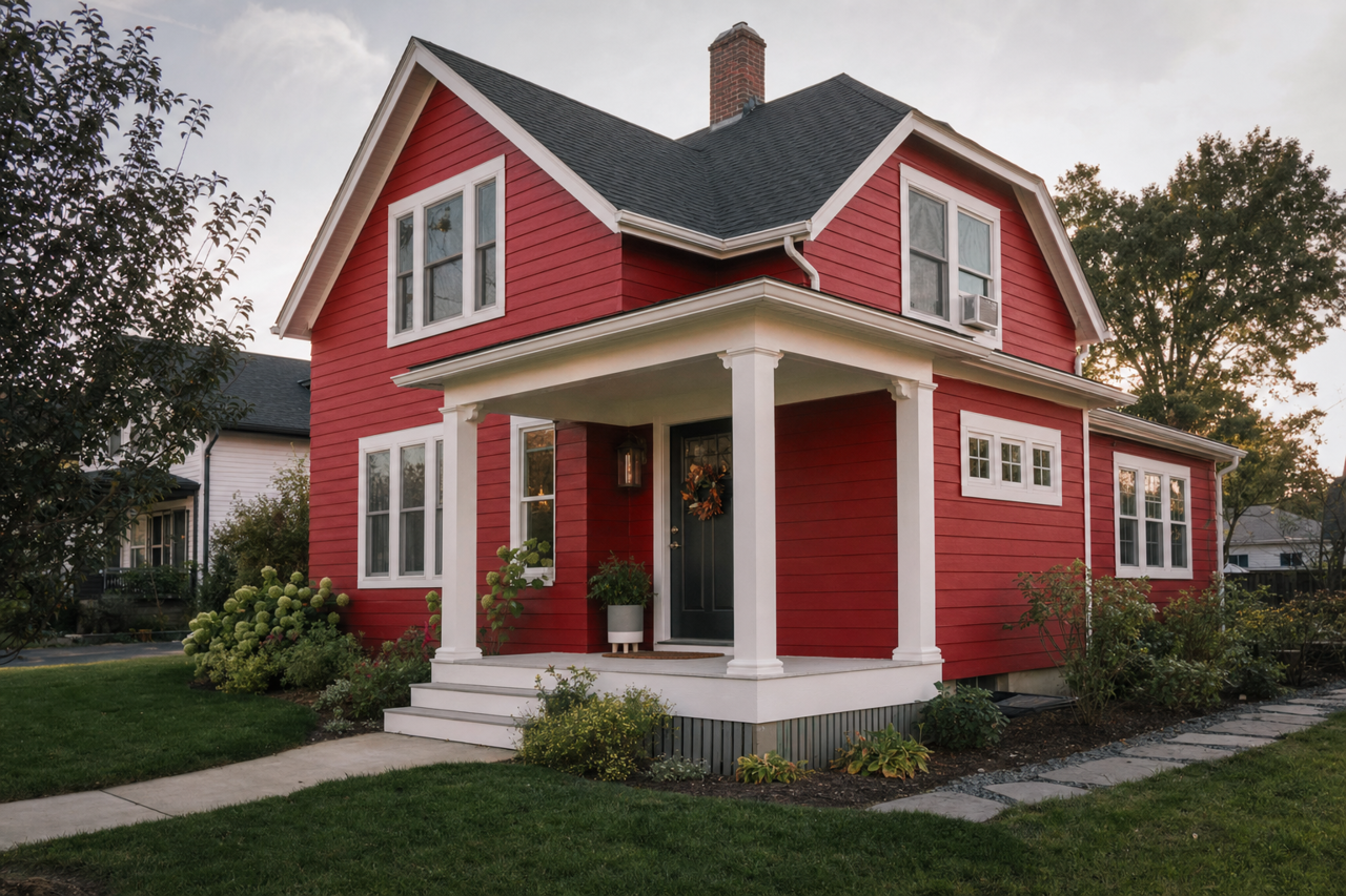 Caliente by Benjamin Moore on exterior