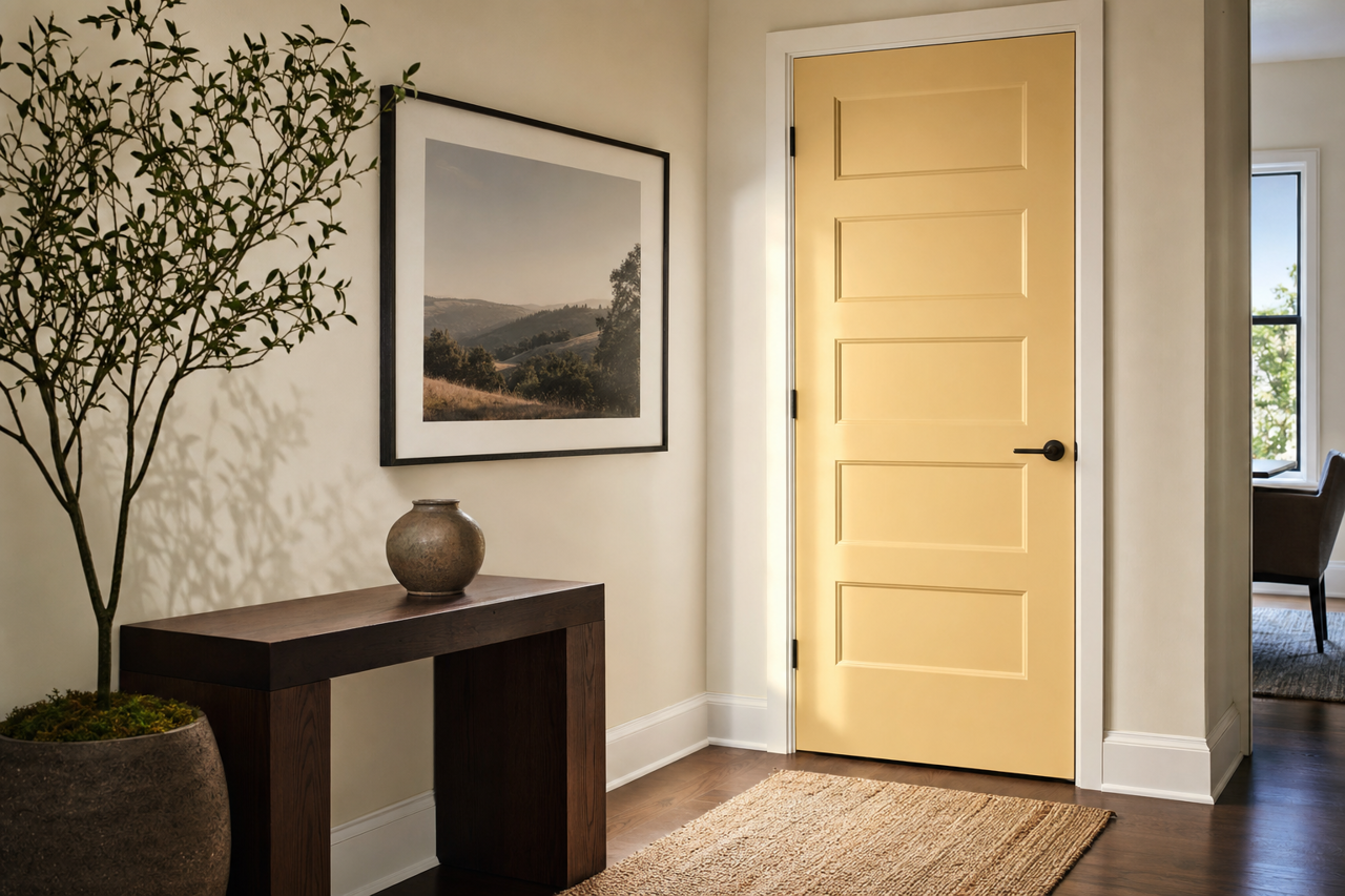 Ylang by Benjamin Moore on interior-doors
