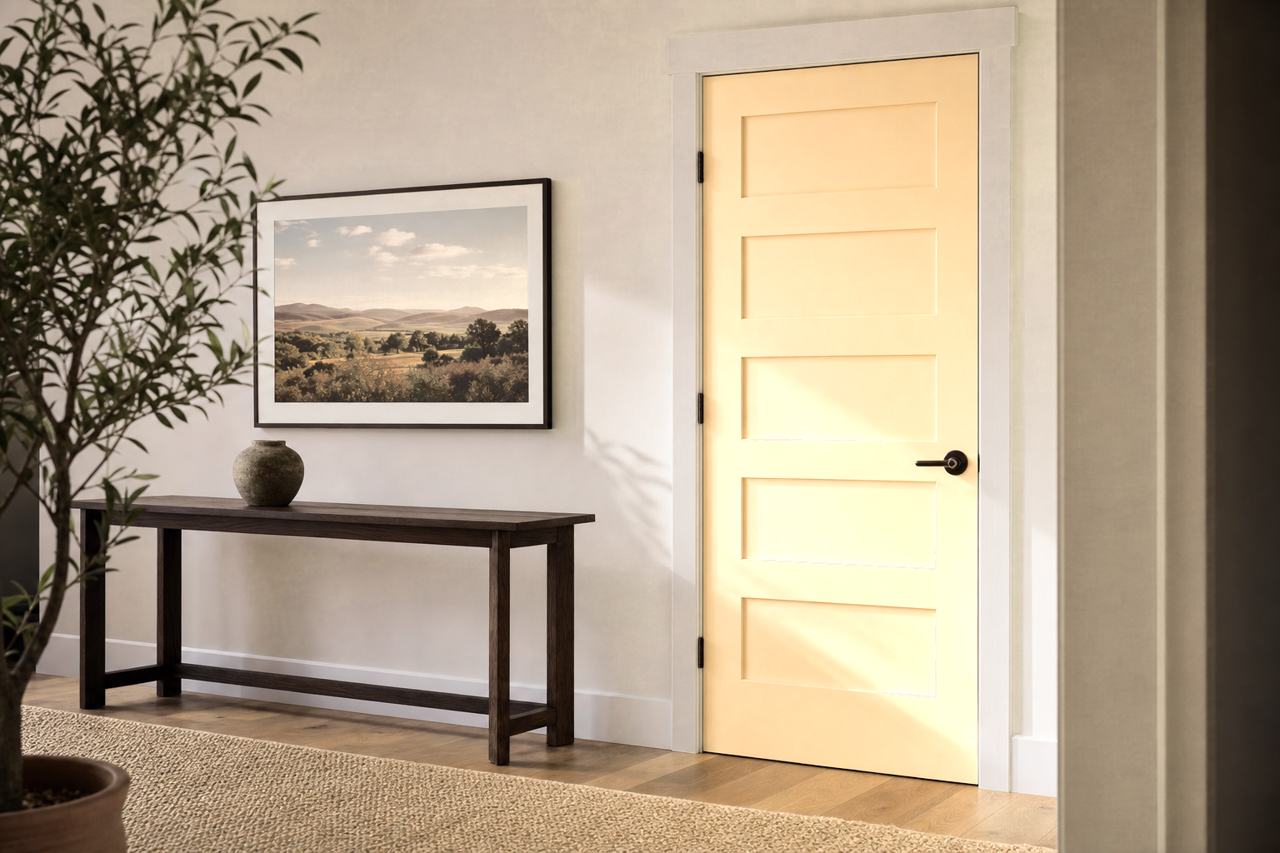 Jicama by Benjamin Moore on interior-doors