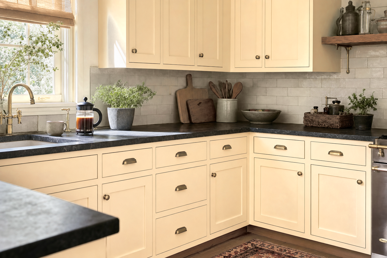 Flawless by Benjamin Moore on cabinets