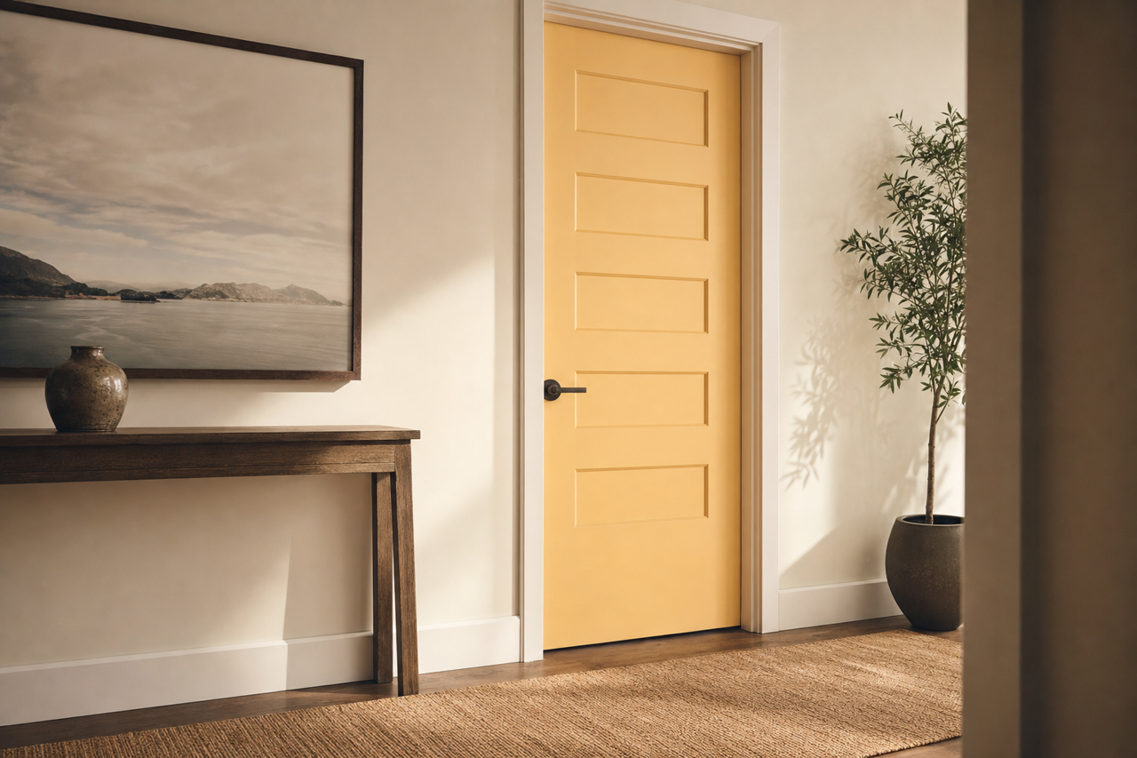 Soleil by Benjamin Moore on interior-doors