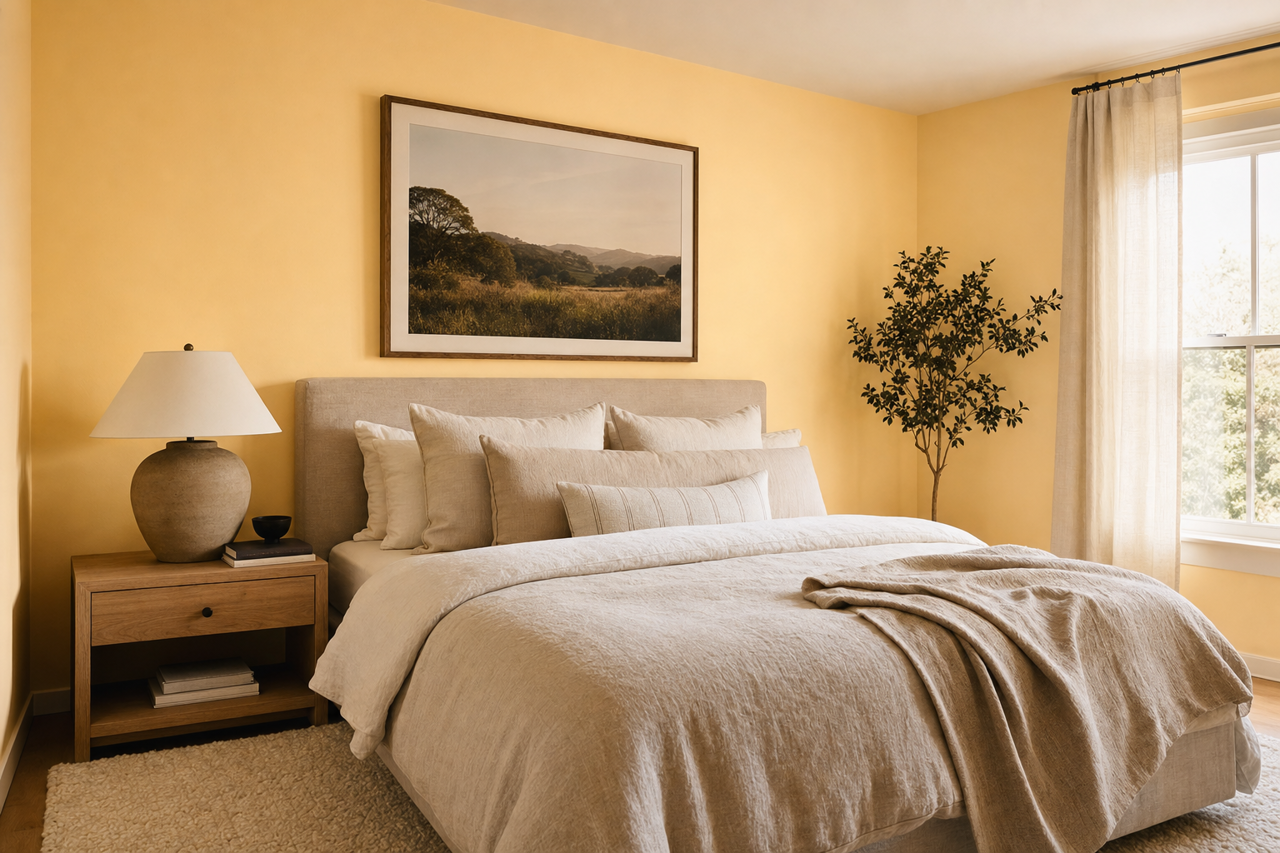 Soleil by Benjamin Moore on interiors