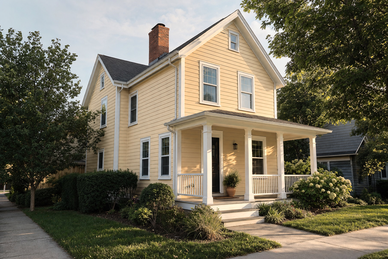 Oat by Benjamin Moore on exterior