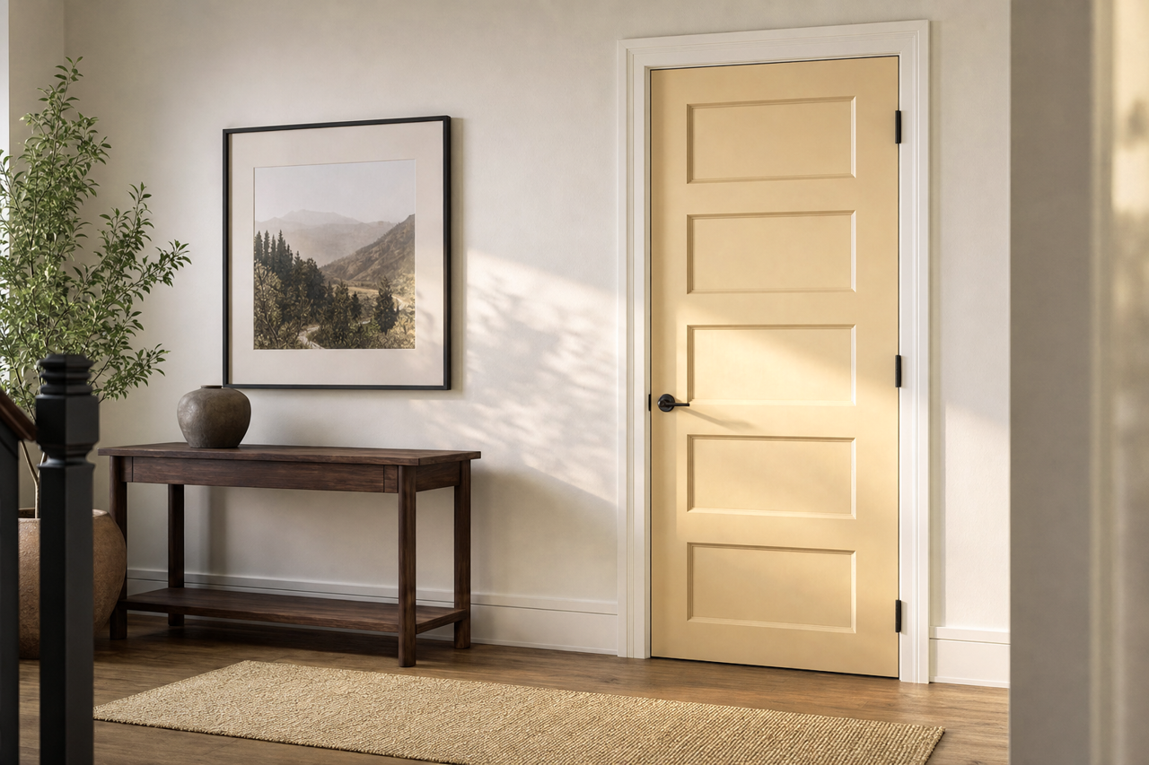 Oat by Benjamin Moore on interior-doors