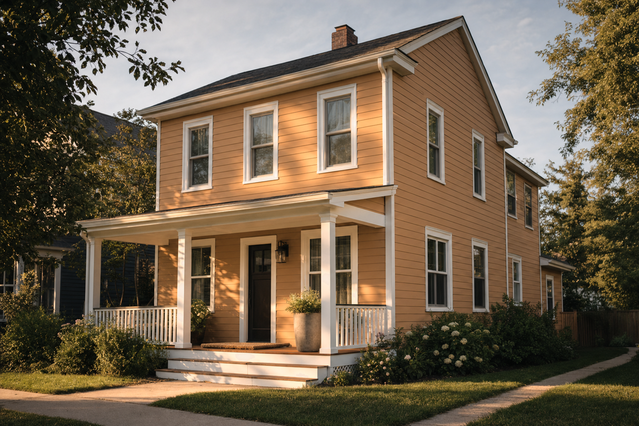Etruscan by Benjamin Moore on exterior