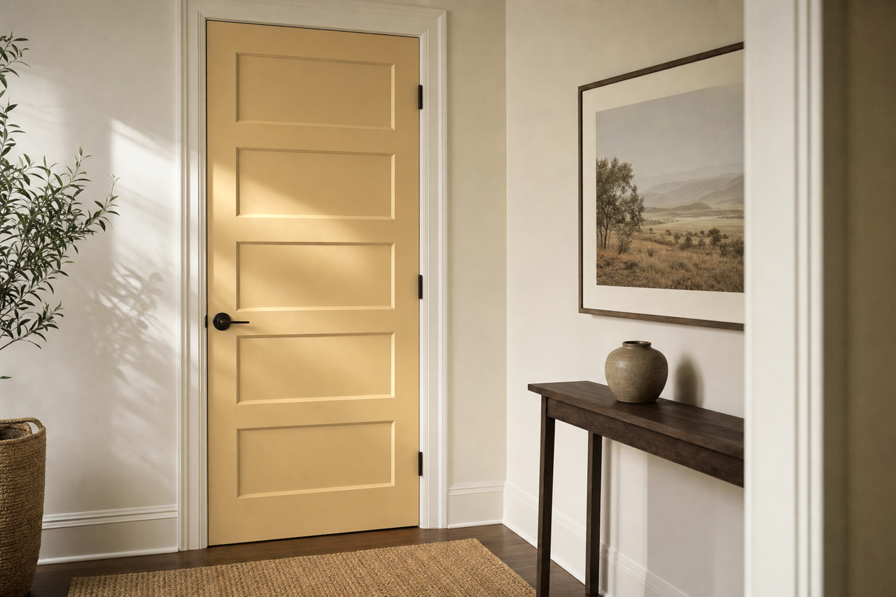 Rattan by Benjamin Moore on interior-doors