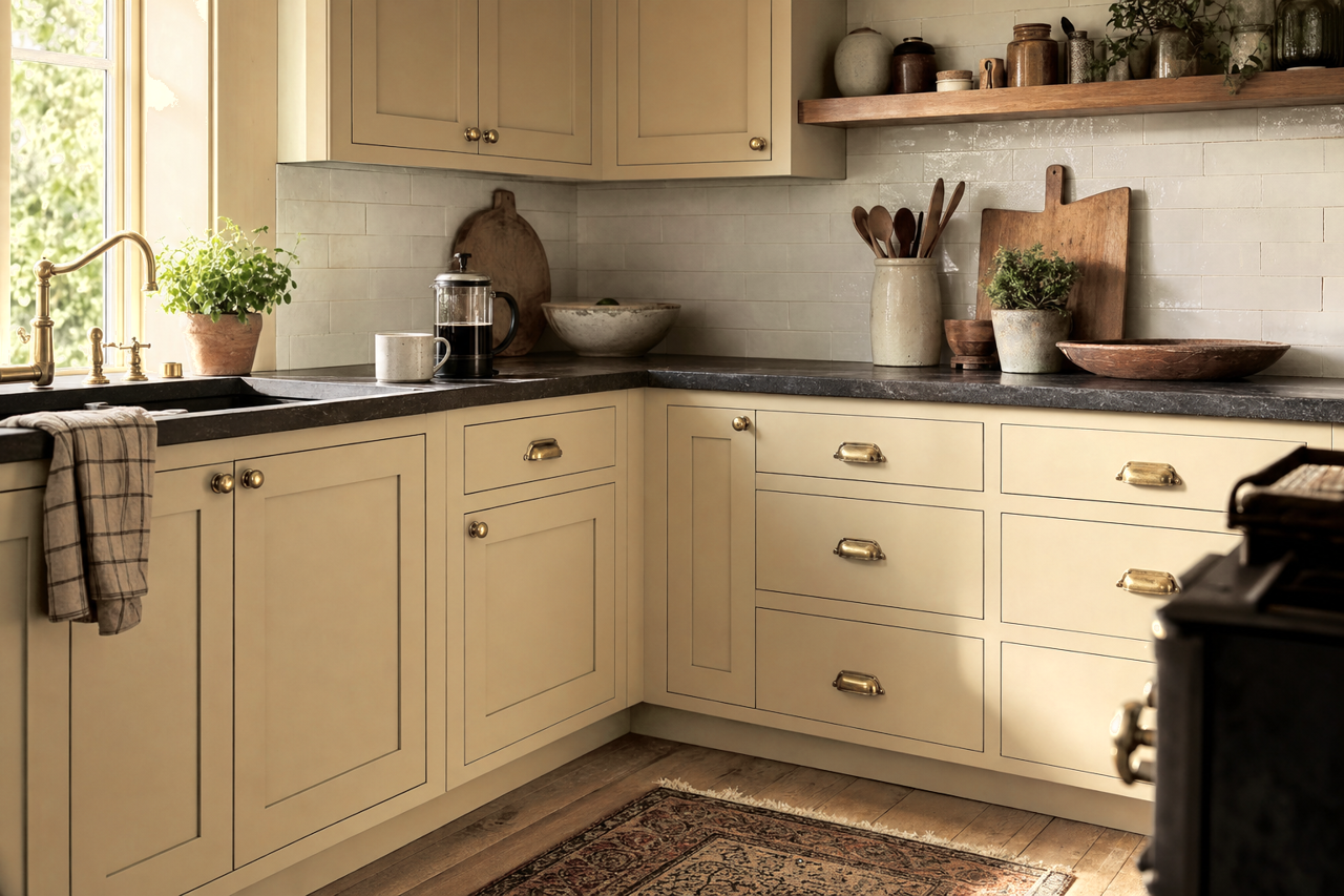Coastal by Benjamin Moore on cabinets
