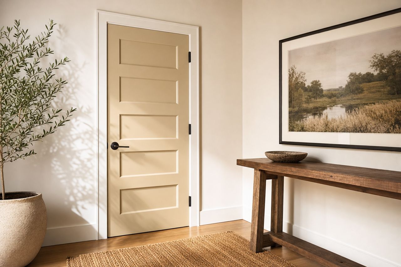 Glacial by Benjamin Moore on interior-doors