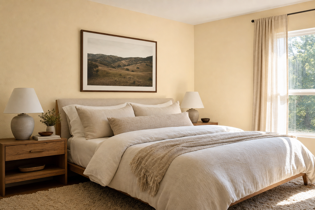 Lychee by Benjamin Moore on interiors