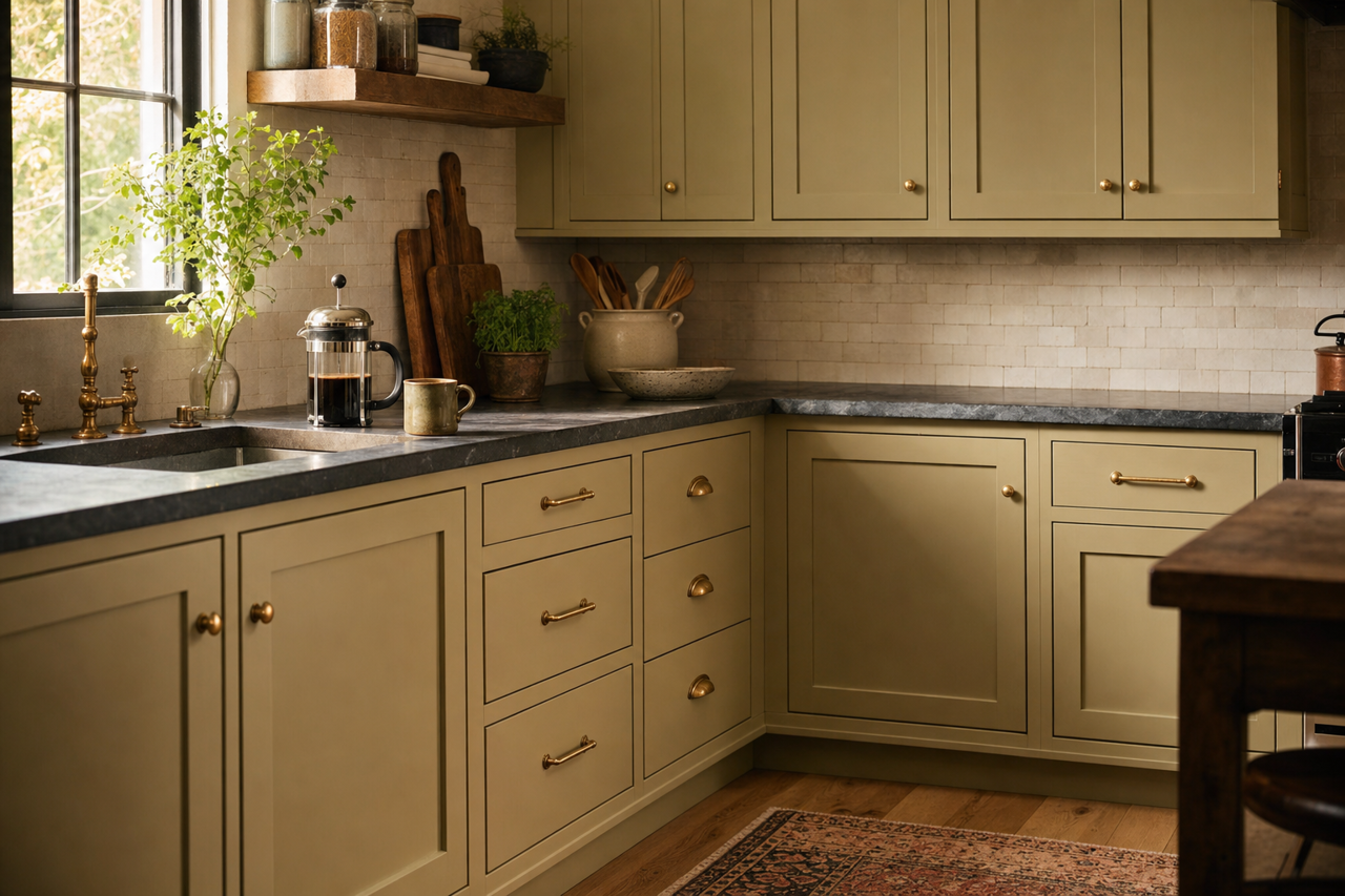 Elemental by Benjamin Moore on cabinets