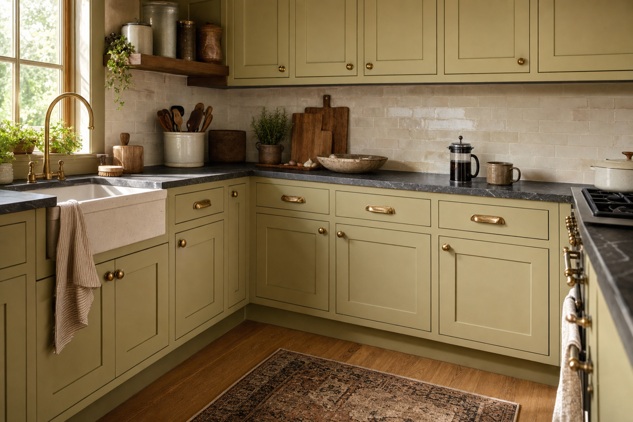 Thicket by Benjamin Moore on cabinets