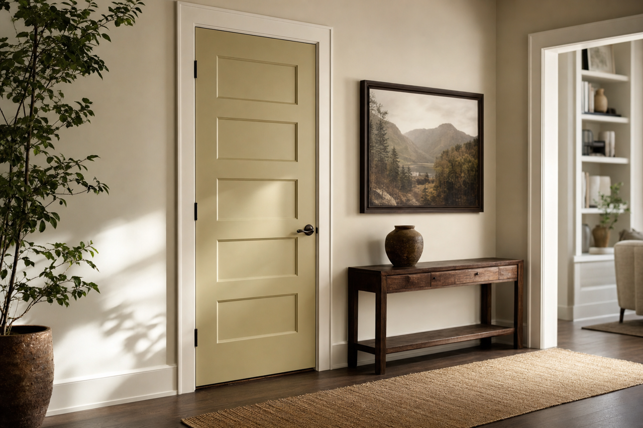 Lapland by Benjamin Moore on interior-doors