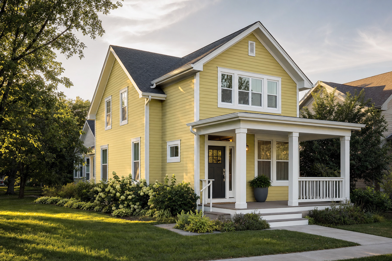 Wasabi by Benjamin Moore on exterior