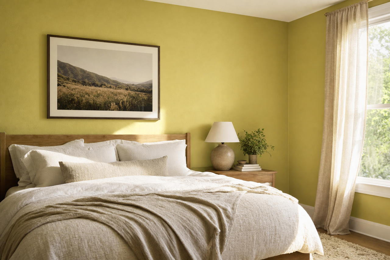 Wasabi by Benjamin Moore on interiors