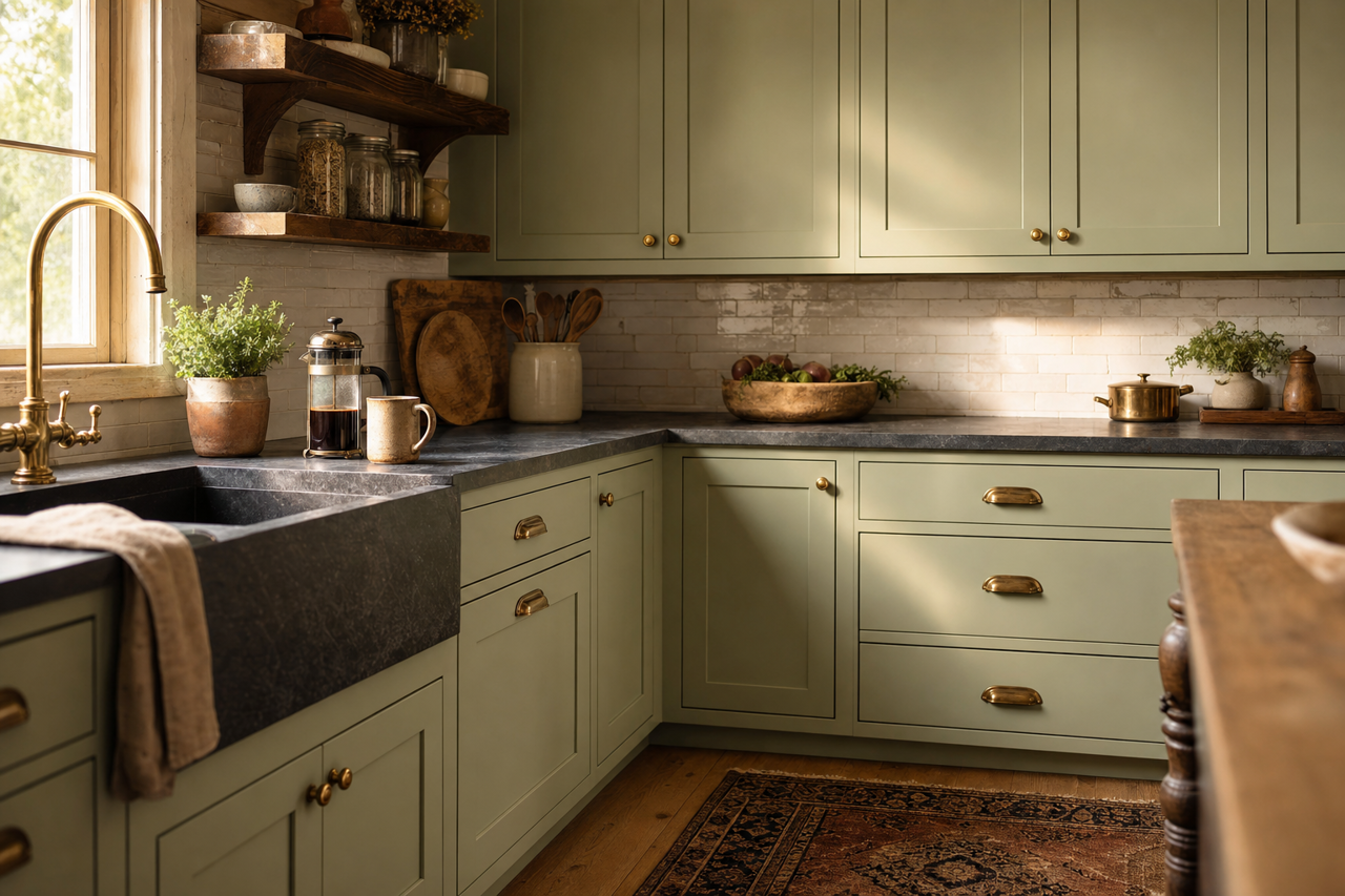 Croquet by Benjamin Moore on cabinets