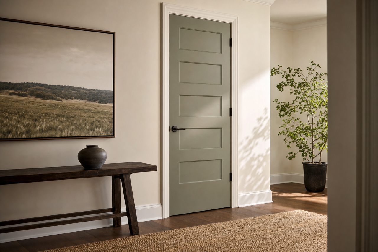 Jojoba by Benjamin Moore on interior-doors