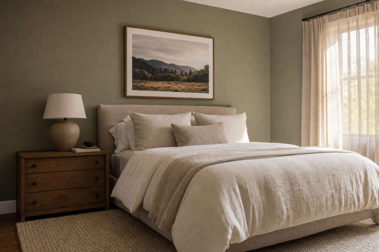 Jojoba by Benjamin Moore on interiors