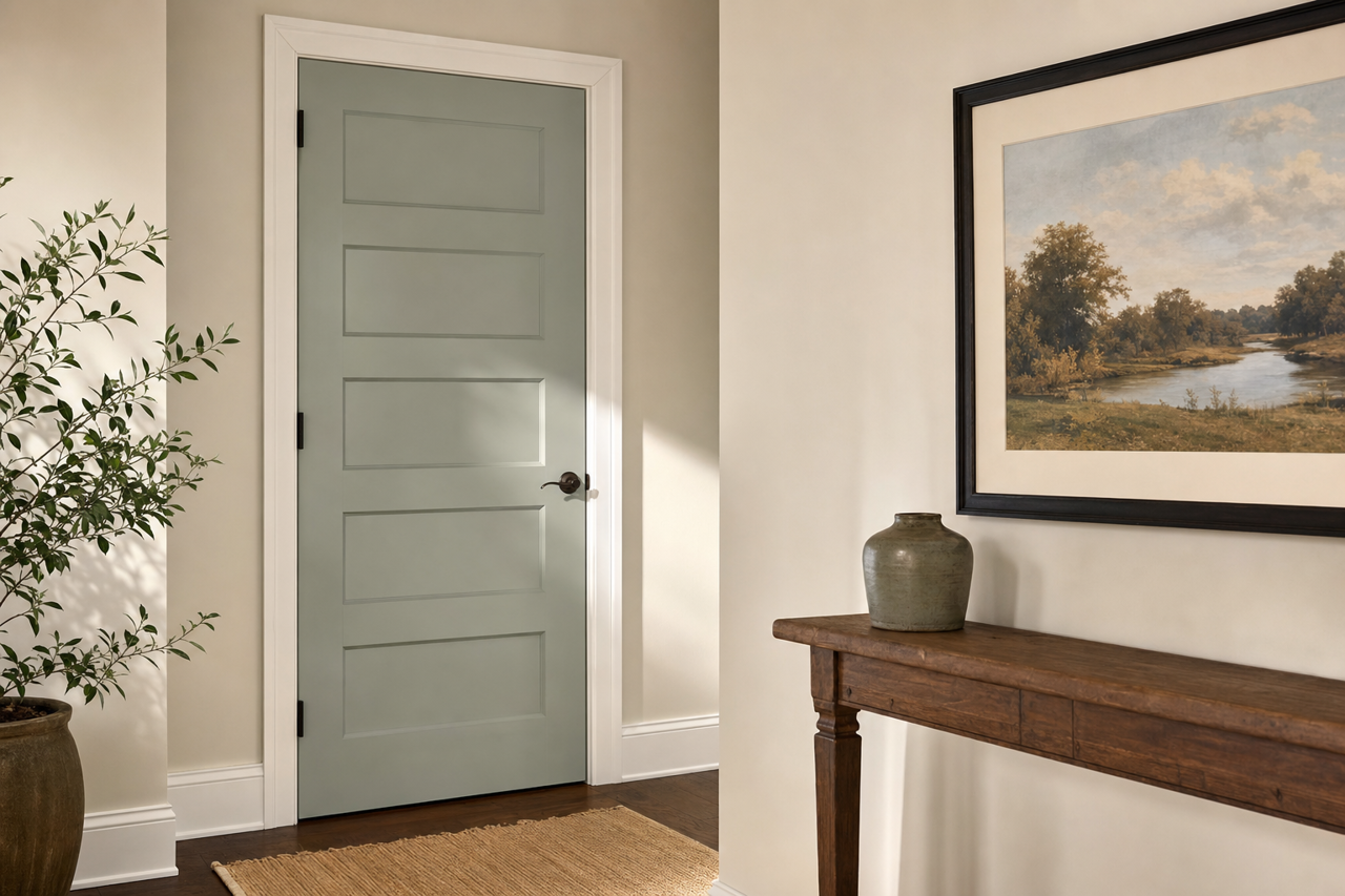Flora by Benjamin Moore on interior-doors