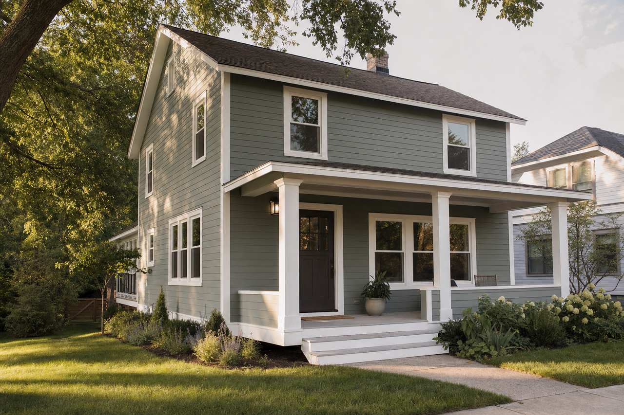 Lush by Benjamin Moore on exterior