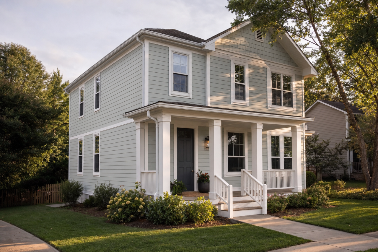 Tranquility by Benjamin Moore on exterior