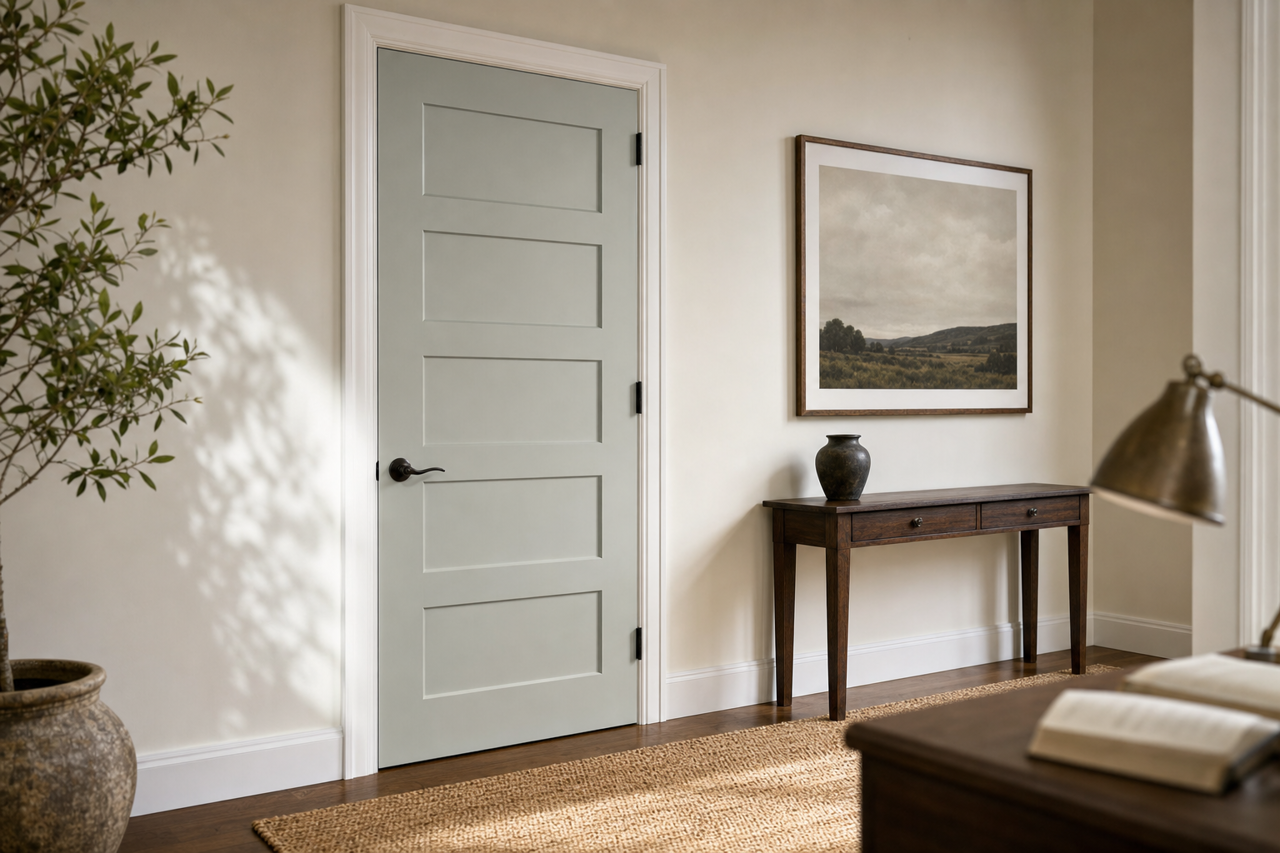 Tranquility by Benjamin Moore on interior-doors